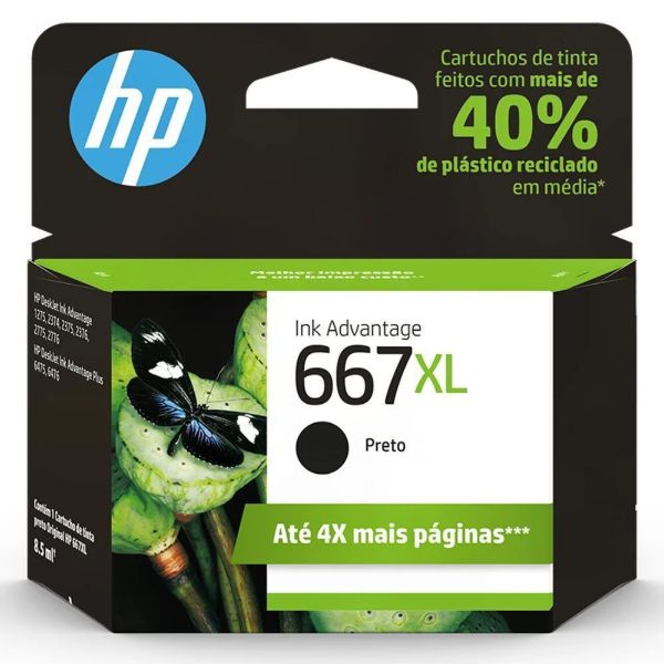Imagen de Cartucho de tinta HP - 667XL - Ink cartridge - Black - 3YM81AL