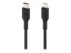 Imagen de Belkin BOOST CHARGE - Cable Lightning - USB-C (M) a Lightning (M) - 1 m - negro - suministro de potencia USB (18W) - para Apple iPad/iPhone/iPod (Lightning)