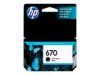 Imagen de HP 670 - 14 ml - negro - original - Ink Advantage - cartucho de tinta - para Deskjet Ink Advantage 3525, Ink Advantage 4615, Ink Advantage 4625, Ink Advantage 5525