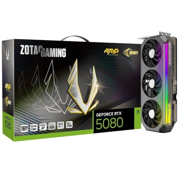 Imagen de ZOTAC GAMING GeForce RTX 5080 AMP Extreme Infinity 16GB NVIDIA ZT-D50800B-10P