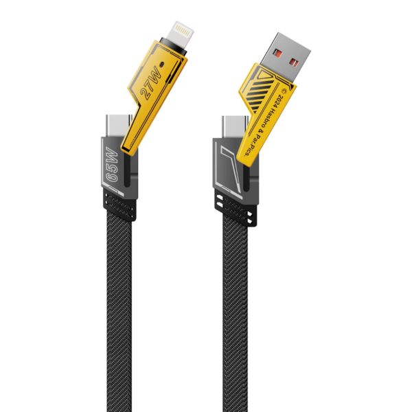 Imagen de Cable de Datos Transformers 4 En 1 Usb-A / Lighting / Usb-C 6A 1m