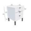 Imagen de Mesa De Luz Frank 3 Cajones