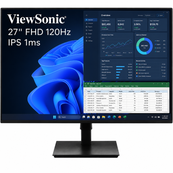 Imagen de Monitor ViewSonic 27" IPS Full HD 120Hz 1ms