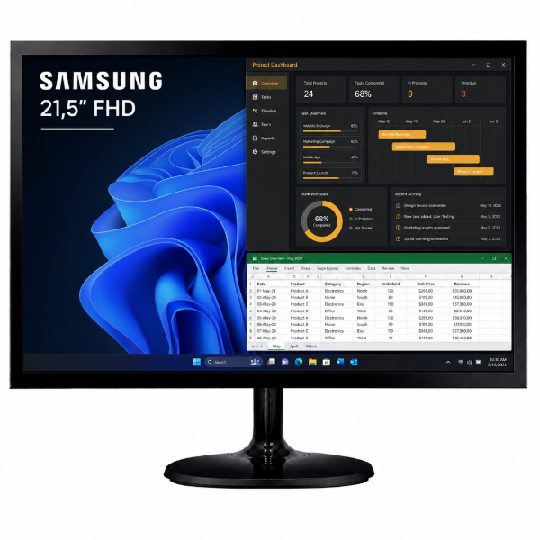 Imagen de Monitor Samsung 21,5" Full HD Ultra Fino