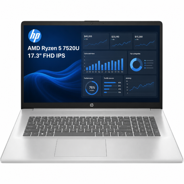 Imagen de Notebook HP 17 AMD Ryzen 5 8GB 512GB 17.3" FHD