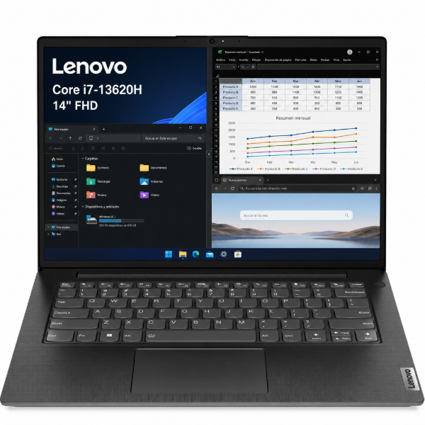 Imagen de Notebook Lenovo V14 G4 Intel Core i7 16GB 512GB 14" FHD