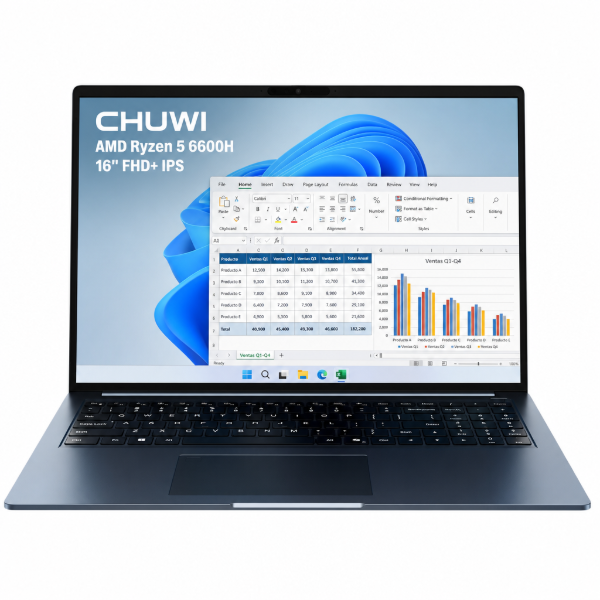 Imagen de Notebook Chuwi CoreBook Air Plus AMD Ryzen 5 16GB 512GB 16"