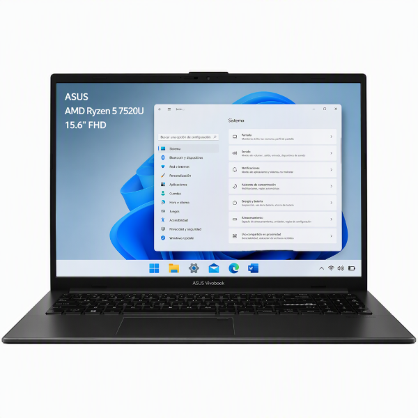 Imagen de Notebook Asus Vivobook Go 15 AMD Ryzen 5 8GB 512GB 15.6" FHD