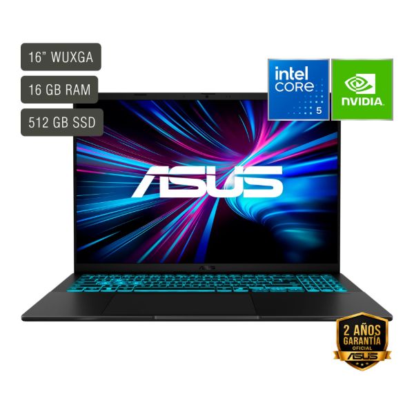 Imagen de Notebook Gamer Asus V16 16'' Core 5 16gb 512gb W11 Rtx5050