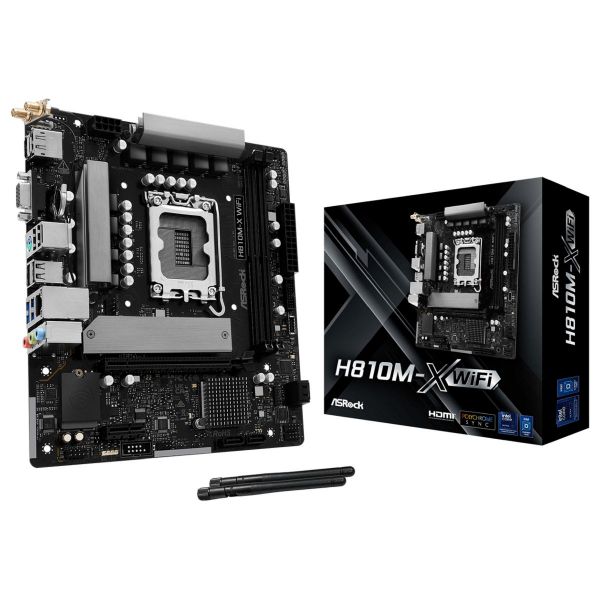 Imagen de Motherboard Asrock H810m-x WiFi S1851