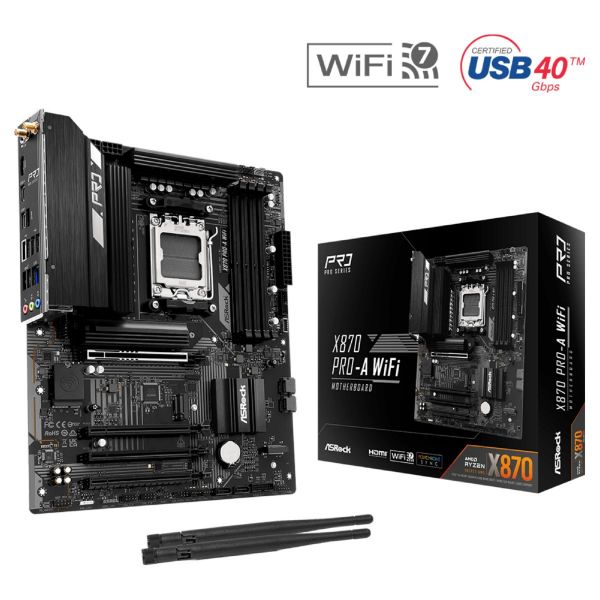 Imagen de Motherboard Asrock X870 Pro-a Wifi Am5