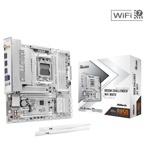 Imagen de Motherboard Asrock B850m Challenger Wifi White Am5