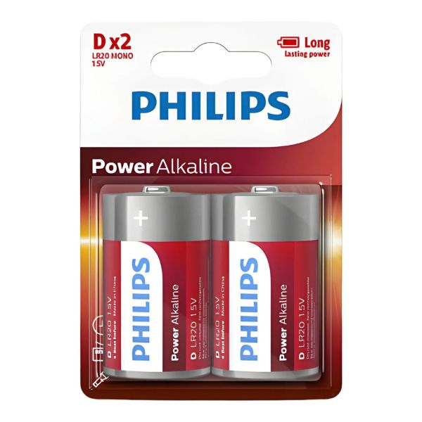 Imagen de Pila D Alcalina Philips Lr20p2b/97 Pack x2 1,5V
