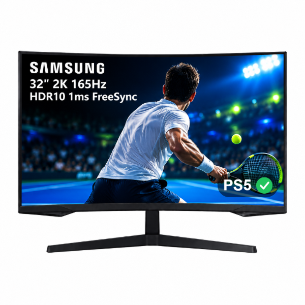 Imagen de Monitor Gamer Samsung 32" Curvo 2K 165Hz 1ms HDR