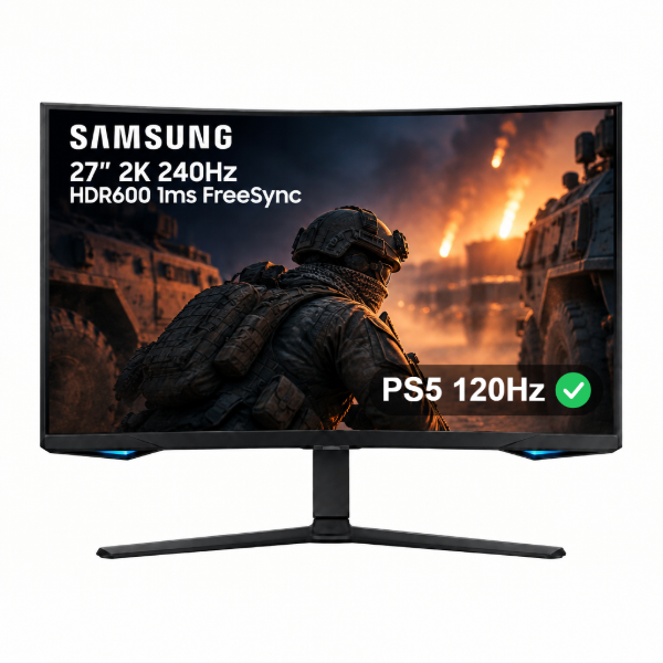 Imagen de Monitor Gamer Samsung 27" Curvo 2K 240Hz 1ms Smart