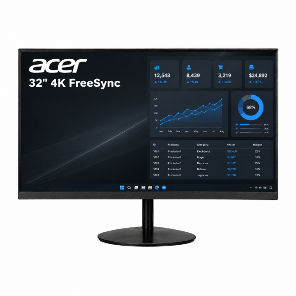Imagen de Monitor Acer 32" 4K Bordes Finos Parlantes