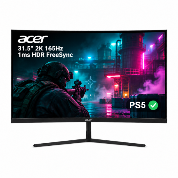 Imagen de Monitor Gamer Acer 31.5" Curvo 2K 165Hz 1ms HDR
