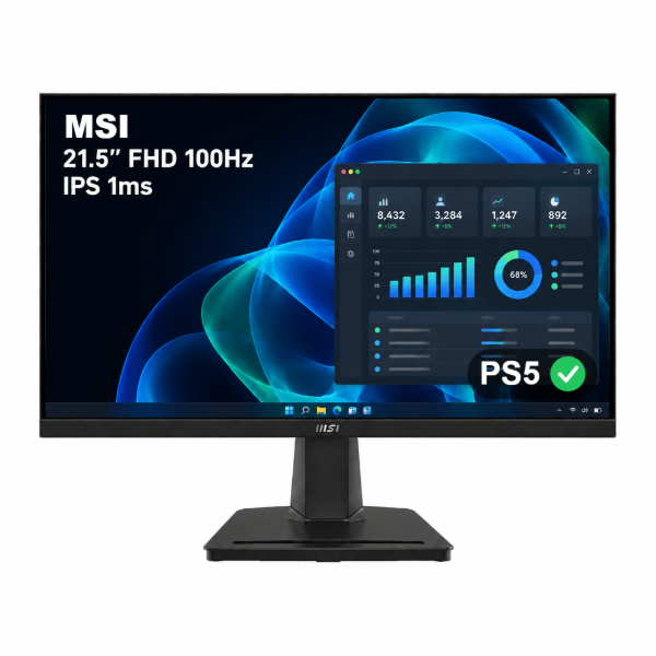 Imagen de Monitor MSI 21.5" IPS Full HD 100Hz con Parlantes