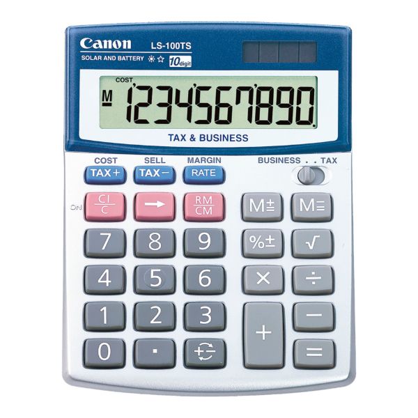 Imagen de Calculadora De Escritorio Canon Ls-100ts Carga Solar y Batería