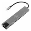 Imagen de Hub Unno Tipo C 8 En 1 Rj45 Hdmi Pd Usb-A Usb-C 3.0 Sd Micro Sd