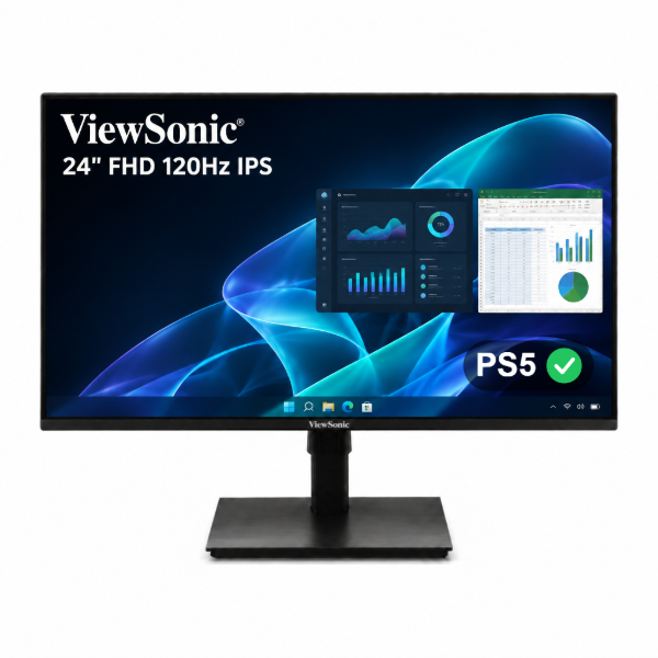 Imagen de Monitor ViewSonic 24" IPS Full HD 120Hz Altura Ajustable