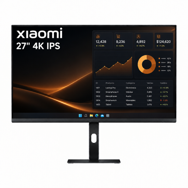 Imagen de Monitor Xiaomi 27" 4K IPS USB-C 90W Altura Ajustable