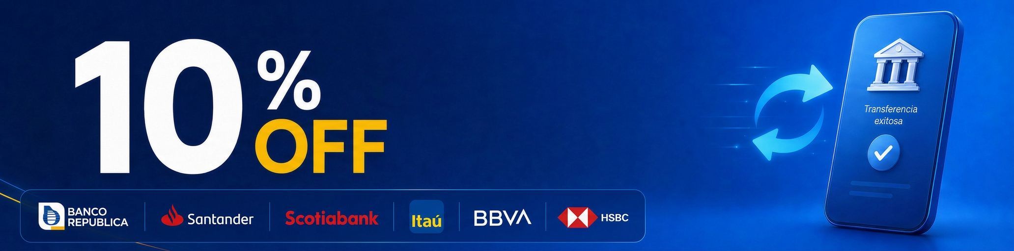 10% OFF con bancos seleccionados